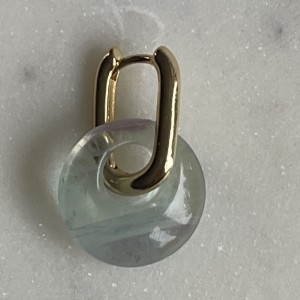 Kolczyk Oval S Fluoryt